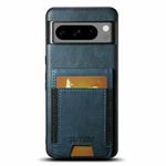 For Google Pixel 9 Pro XL Suteni H03 Oil Wax Leather Wallet Stand Back Phone Case(Blue)