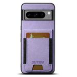 For Google Pixel 8 Pro Suteni H03 Litchi Leather Card Bag Stand Back Phone Case(Purple)