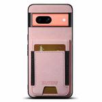 For Google Pixel 7a Suteni H03 Litchi Leather Card Bag Stand Back Phone Case(Pink)