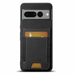 For Google Pixel 7 Pro Suteni H03 Litchi Leather Card Bag Stand Back Phone Case(Black)