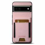 For Google Pixel 6a Suteni H03 Litchi Leather Card Bag Stand Back Phone Case(Pink)
