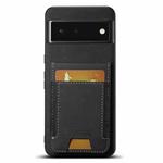 For Google Pixel 6 Suteni H03 Litchi Leather Card Bag Stand Back Phone Case(Black)