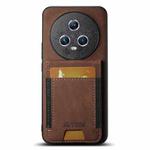 For Honor Magic5 Suteni H03 Litchi Leather Card Bag Stand Back Phone Case(Brown)