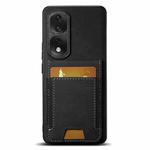 For Honor 80 Pro Suteni H03 Litchi Leather Card Bag Stand Back Phone Case(Black)