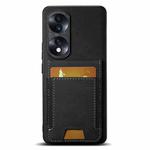 For Honor 70 Suteni H03 Litchi Leather Card Bag Stand Back Phone Case(Black)