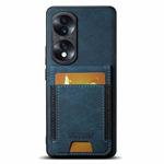 For Honor 70 Suteni H03 Litchi Leather Card Bag Stand Back Phone Case(Blue)