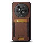 For Honor Magic4 Suteni H03 Litchi Leather Card Bag Stand Back Phone Case(Brown)