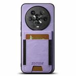 For Honor Magic4 Suteni H03 Litchi Leather Card Bag Stand Back Phone Case(Purple)