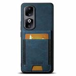 For Honor 60 Suteni H03 Litchi Leather Card Bag Stand Back Phone Case(Blue)