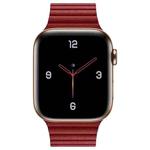 Universal Leather Magnetic Band for Apple Watch Series 7 41mm / 6 & SE & 5 & 4 40mm / 3 & 2 & 1 38mm(red)