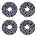 JUNSUNMAY 4pcs Washable Mop Pads Replacement for ECOVACS DEEBOT X1 Turbo / X2 Omni / T20 Pro(Blue+Grey)