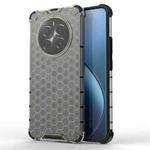 For Realme 12+ Shockproof Honeycomb Phone Case(Black)