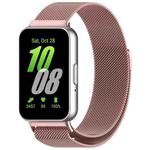 For Samsung Galaxy Fit 3 Milanese Metal Steel Mesh Watch Band(Pink)