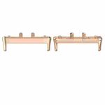 For Samsung Galaxy Fit 3 SM-R390 1 Pair Metal Watch Band Connector(Rose Gold)