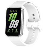 For Samsung Galaxy Fit 3 SM-R390 Solid Color Buckle Silicone Watch Band(White)