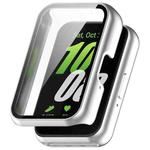 For Samsung Galaxy Fit 3 SM-R390 PC + Tempered Glass Film Integrated Watch Protective Case(Silver)