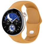 For vivo Watch 3 / iQOO Watch Solid Color Silicone Watch Band(Yellow)