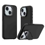 For iPhone 15 Plus Dual-Color Shockproof TPU Phone Case(Black)