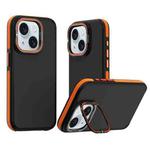 For iPhone 15 Plus Dual-Color Shockproof TPU Phone Case(Orange)