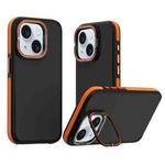 For iPhone 15 Dual-Color Shockproof TPU Phone Case(Orange)