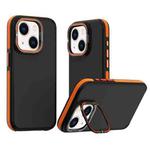 For iPhone 14 Dual-Color Shockproof TPU Phone Case(Orange)