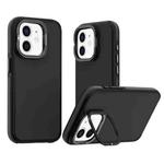 For iPhone 12 Dual-Color Shockproof TPU Phone Case(Black)