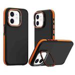 For iPhone 12 Dual-Color Shockproof TPU Phone Case(Orange)