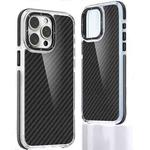 For iPhone 15 Pro Max Dual-Color Carbon Fiber Acrylic Hybrid TPU Phone Case(Black)