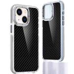 For iPhone 14 Plus Dual-Color Carbon Fiber Acrylic Hybrid TPU Phone Case(Grey)