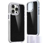 For iPhone 14 Pro Dual-Color Carbon Fiber Acrylic Hybrid TPU Phone Case(Grey)