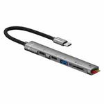 SVT01 Multiple Ports USB Hub Adapter Type-C Docking Station(Silver)
