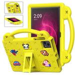For T-Iobile REVVL Tab 10.36 2023 Handle Kickstand Children EVA Shockproof Tablet Case(Yellow)