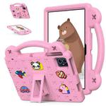 For T-Mobile Revvl Tab 2 2025 Handle Kickstand Children EVA Shockproof Tablet Case(Pink)