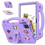 For T-Mobile Revvl Tab 2 2025 Handle Kickstand Children EVA Shockproof Tablet Case(Light Purple)