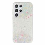 For Samsung Galaxy S21 Ultra 5G Dreamy Star Glitter Epoxy TPU Phone Case(Transparent)
