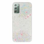 For Samsung Galaxy Note20 Dreamy Star Glitter Epoxy TPU Phone Case(Transparent)