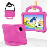 For Redmi Pad SE 8.7 2024 Handle Football Shaped EVA Shockproof Tablet Case(Rose Red)