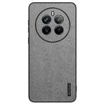 For Realme 12 Tree Bark Leather Shockproof Phone Case(Grey)