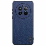 For Realme 12 Tree Bark Leather Shockproof Phone Case(Blue)