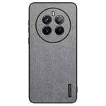 For Realme 12 Pro Tree Bark Leather Shockproof Phone Case(Grey)