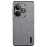 For Realme GT Neo6 SE Tree Bark Leather Shockproof Phone Case(Grey)