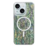 For iPhone 15 Shell Texture Multicolor MagSafe TPU Phone Case(Sea Green)