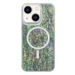 For iPhone 14 Plus Shell Texture Multicolor MagSafe TPU Phone Case(Sea Green)