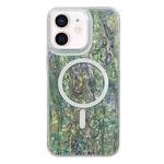 For iPhone 12 / 12 Pro Shell Texture Multicolor MagSafe TPU Phone Case(Sea Green)