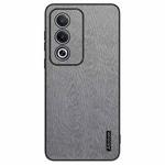 For OPPO A3 Pro India Tree Bark Leather Shockproof Phone Case(Grey)