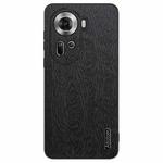 For OPPO Reno11  Global Tree Bark Leather Shockproof Phone Case(Black)