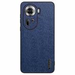 For OPPO Reno11  Global Tree Bark Leather Shockproof Phone Case(Blue)