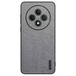 For  OPPO Reno12 F 5G Tree Bark Leather Shockproof Phone Case(Grey)