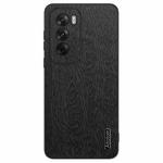 For OPPO Reno12 Pro Global Tree Bark Leather Shockproof Phone Case(Black)