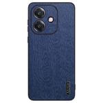 For OPPO  A5 Pro Global Tree Bark Leather Shockproof Phone Case(Blue)